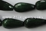 CCN998 15.5 inches 13*25mm faceted teardrop candy jade beads