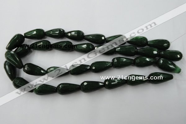 CCN998 15.5 inches 13*25mm faceted teardrop candy jade beads