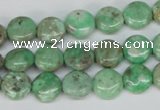 CCO110 15.5 inches 10mm flat round dyed natural chrysotine beads