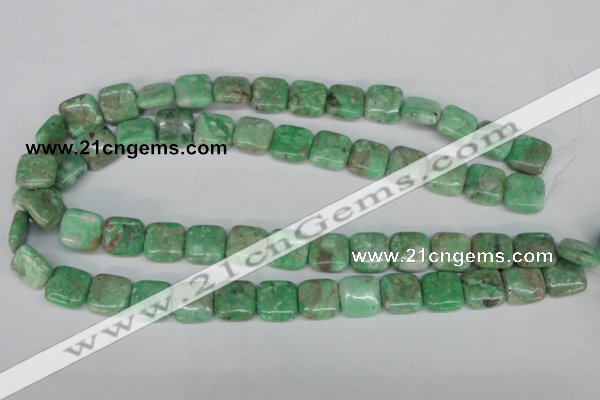 CCO113 15.5 inches 10*10mm square dyed natural chrysotine beads