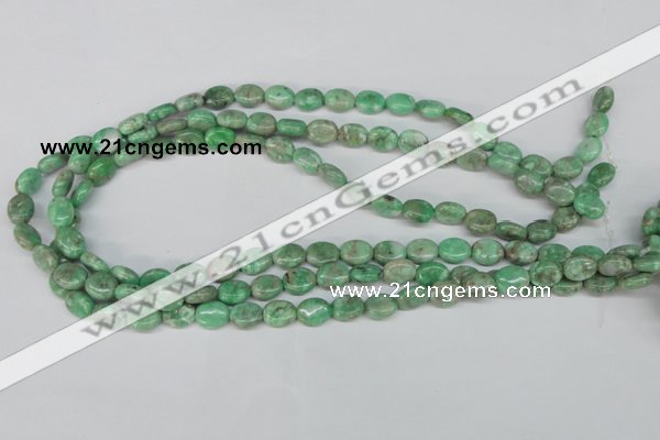 CCO116 15.5 inches 8*10mm oval dyed natural chrysotine beads