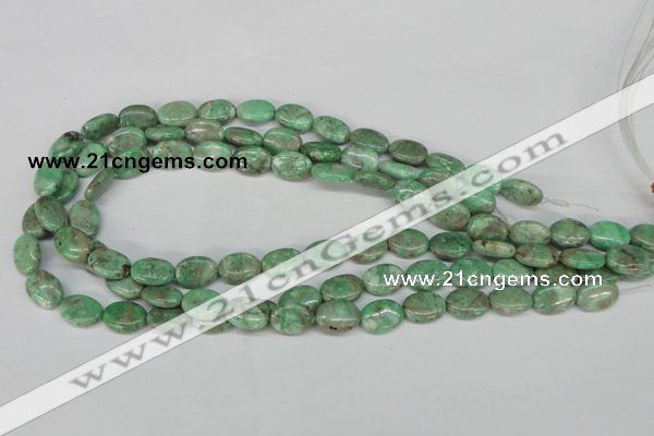 CCO117 15.5 inches 10*14mm oval dyed natural chrysotine beads