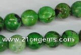 CCO125 15.5 inches 12mm round dyed natural chrysotine beads