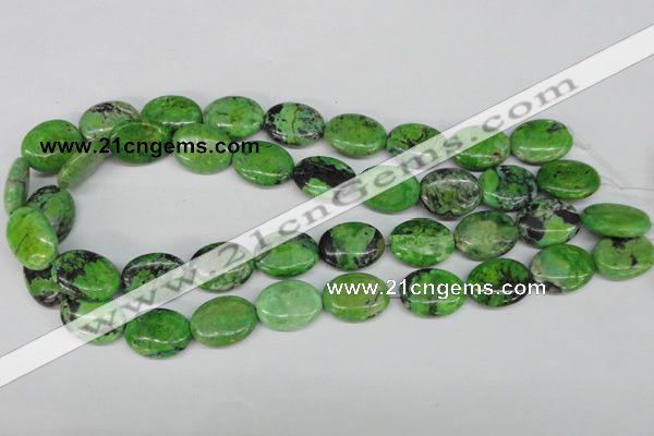 CCO137 15.5 inches 15*20mm oval dyed natural chrysotine beads