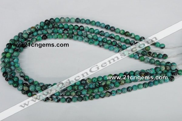 CCO141 15.5 inches 6mm round dyed natural chrysotine beads