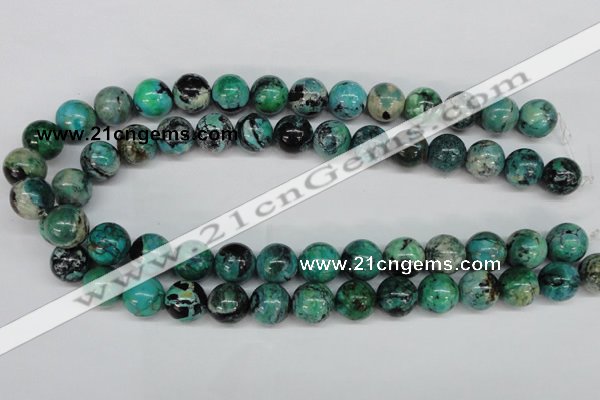 CCO145 15.5 inches 14mm round dyed natural chrysotine beads