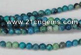 CCO160 15.5 inches 4mm round dyed natural chrysotine beads