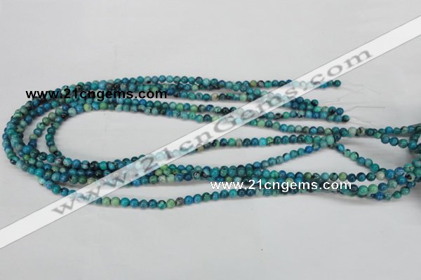 CCO160 15.5 inches 4mm round dyed natural chrysotine beads