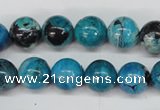 CCO164 15.5 inches 12mm round dyed natural chrysotine beads