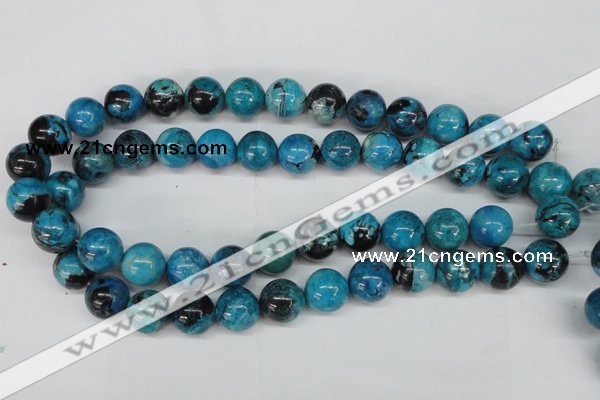 CCO164 15.5 inches 12mm round dyed natural chrysotine beads