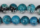 CCO166 15.5 inches 15mm round dyed natural chrysotine beads