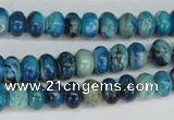 CCO170 15.5 inches 5*8mm rondelle dyed natural chrysotine beads