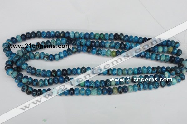 CCO170 15.5 inches 5*8mm rondelle dyed natural chrysotine beads