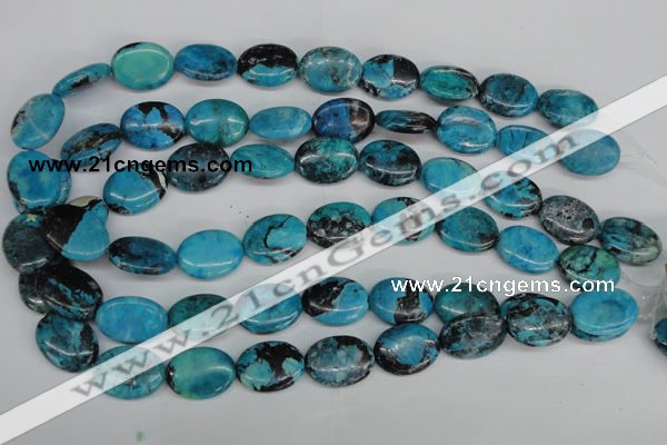 CCO180 15.5 inches 15*20mm oval dyed natural chrysotine beads