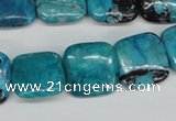 CCO186 15.5 inches 18*18mm square dyed natural chrysotine beads