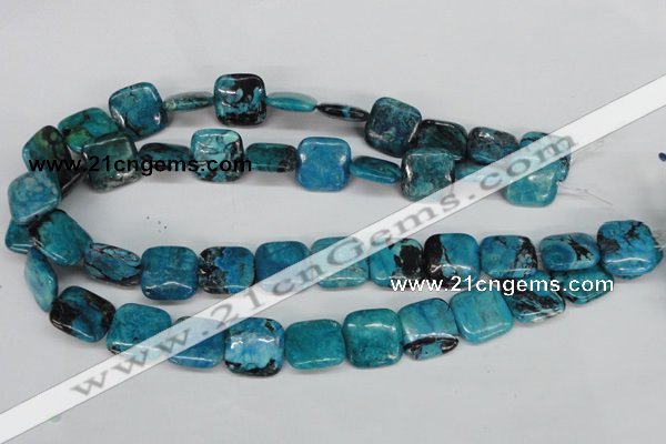 CCO187 15.5 inches 22*22mm square dyed natural chrysotine beads