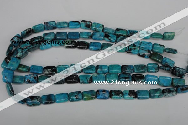 CCO190 15.5 inches 10*14mm rectangle dyed natural chrysotine beads