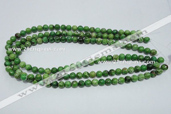 CCO302 15.5 inches 8mm round dyed chrysotine beads wholesale