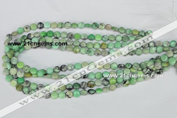 CCO31 15.5 inches 8mm flat round natural chrysotine beads