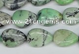 CCO39 15.5 inches 13*18mm flat teardrop natural chrysotine beads