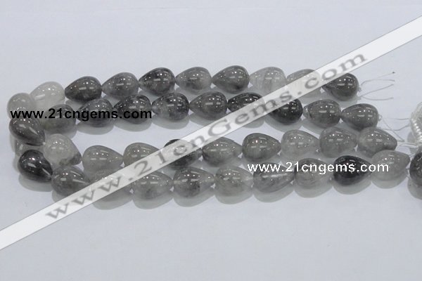 CCQ107 15.5 inches 15*20mm teardrop cloudy quartz beads wholesale