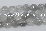 CCQ115 15.5 inches 8mm coin cloudy quartz beads wholesale