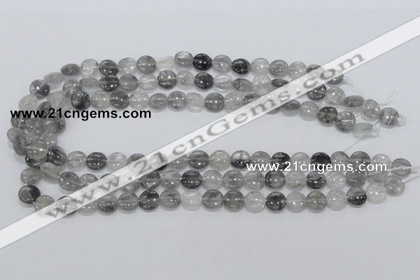 CCQ116 15.5 inches 10mm coin cloudy quartz beads wholesale