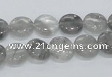 CCQ117 15.5 inches 12mm coin cloudy quartz beads wholesale