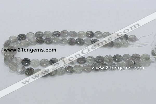 CCQ117 15.5 inches 12mm coin cloudy quartz beads wholesale