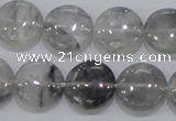 CCQ118 15.5 inches 15mm coin cloudy quartz beads wholesale