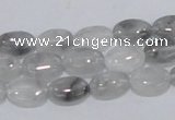 CCQ144 15.5 inches 8*12mm oval cloudy quartz beads wholesale