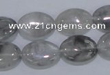 CCQ146 15.5 inches 13*18mm oval cloudy quartz beads wholesale