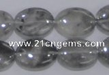 CCQ147 15.5 inches 15*20mm oval cloudy quartz beads wholesale