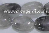 CCQ148 15.5 inches 18*25mm oval cloudy quartz beads wholesale