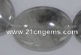 CCQ150 15.5 inches 30*40mm oval cloudy quartz beads wholesale