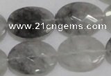 CCQ156 15.5 inches 18*25mm faceted oval cloudy quartz beads wholesale