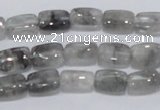 CCQ174 15.5 inches 8*12mm rectangle cloudy quartz beads wholesale