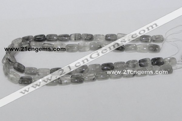 CCQ175 15.5 inches 10*14mm rectangle cloudy quartz beads wholesale