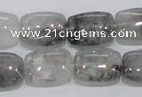 CCQ176 15.5 inches 13*18mm rectangle cloudy quartz beads wholesale