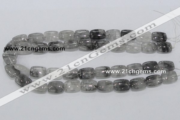 CCQ176 15.5 inches 13*18mm rectangle cloudy quartz beads wholesale