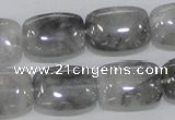 CCQ177 15.5 inches 15*20mm rectangle cloudy quartz beads wholesale