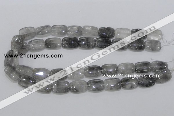 CCQ177 15.5 inches 15*20mm rectangle cloudy quartz beads wholesale