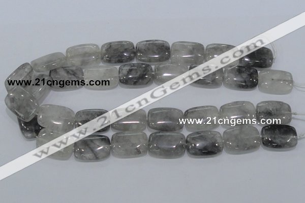 CCQ178 15.5 inches 18*25mm rectangle cloudy quartz beads wholesale