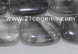 CCQ179 15.5 inches 22*30mm rectangle cloudy quartz beads wholesale