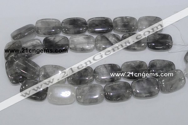 CCQ179 15.5 inches 22*30mm rectangle cloudy quartz beads wholesale