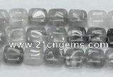 CCQ193 15.5 inches 10*10mm square cloudy quartz beads wholesale