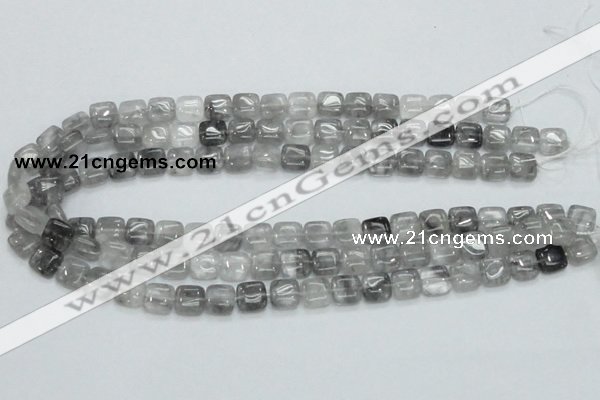 CCQ193 15.5 inches 10*10mm square cloudy quartz beads wholesale