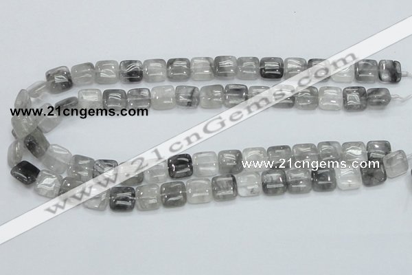 CCQ194 15.5 inches 12*12mm square cloudy quartz beads wholesale