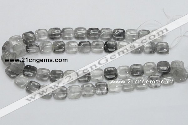 CCQ195 15.5 inches 15*15mm square cloudy quartz beads wholesale