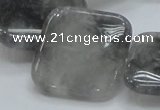 CCQ196 15.5 inches 30*30mm square cloudy quartz beads wholesale